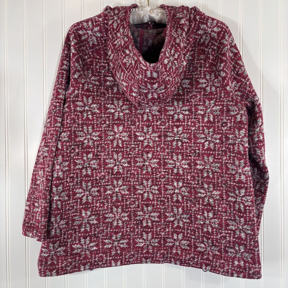 Talbots Womens Nordic Fair Isle Hooded Sweater Size XP Ski Lodge Cabin Alpine - Picture 2 of 13